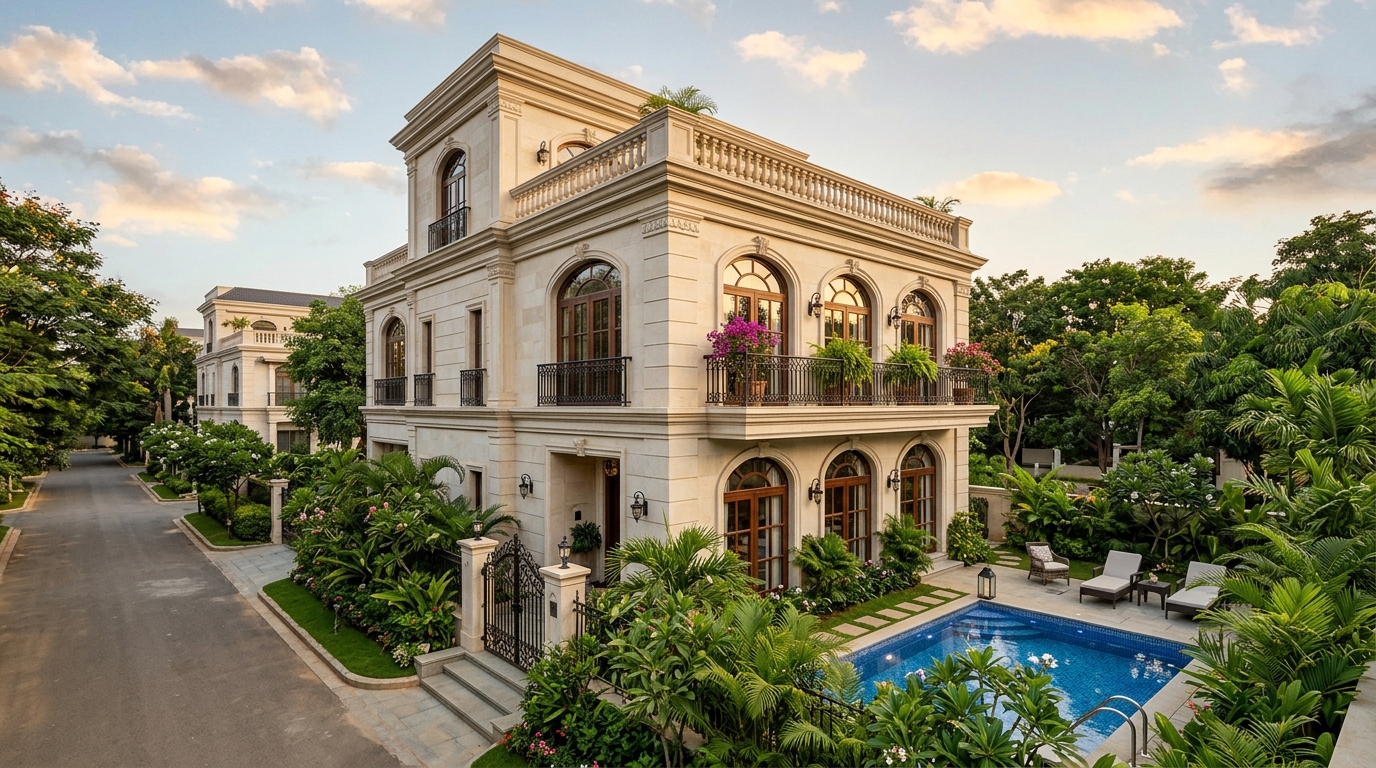 Godrej Soukya Road Villas - French Neoclassical Architecture
